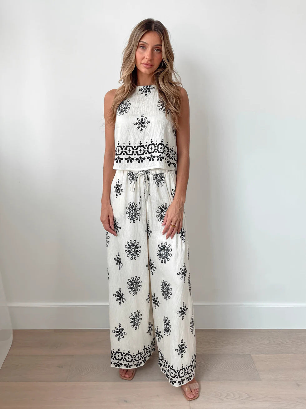 Lila | Boho Mouwloze Maxi Jurk met Embroidery voor Dames