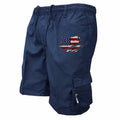 Cargo Korte Broek met Elastische Taille en Flap-Zakken voor Heren