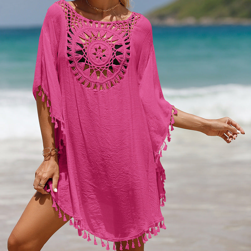 Crochet Strandjurk met Franjerand voor Dames