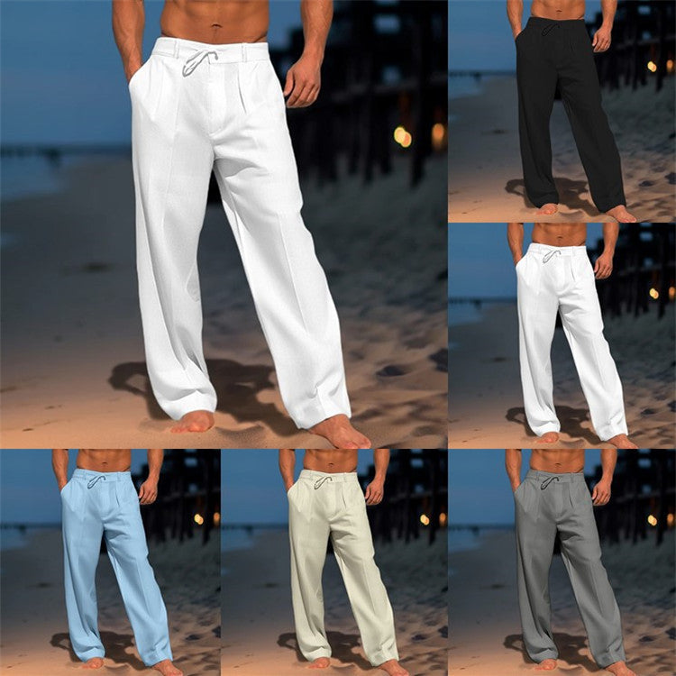 Linnen Relaxed Fit Chino voor Heren