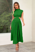 Maxi Jurk met Opstaande Kraag en Cut-Out Details voor Dames