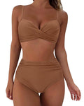 High-Waist Twist Bikiniset voor Dames