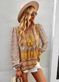 Stella | V-Hals Boho Blouse met Lange Mouwen voor Dames