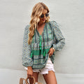 Stella | V-Hals Boho Blouse met Lange Mouwen voor Dames