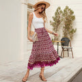 Yara | Boho Maxi Rok met Volumineuze Zoom en Elastische Taille voor Dames