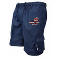 Cargo Korte Broek met Elastische Taille en Flap-Zakken voor Heren