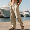 Linnen Straight Leg Pantalon voor Heren