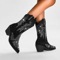 Suède Cowboy Laarzen met Strass voor Dames
