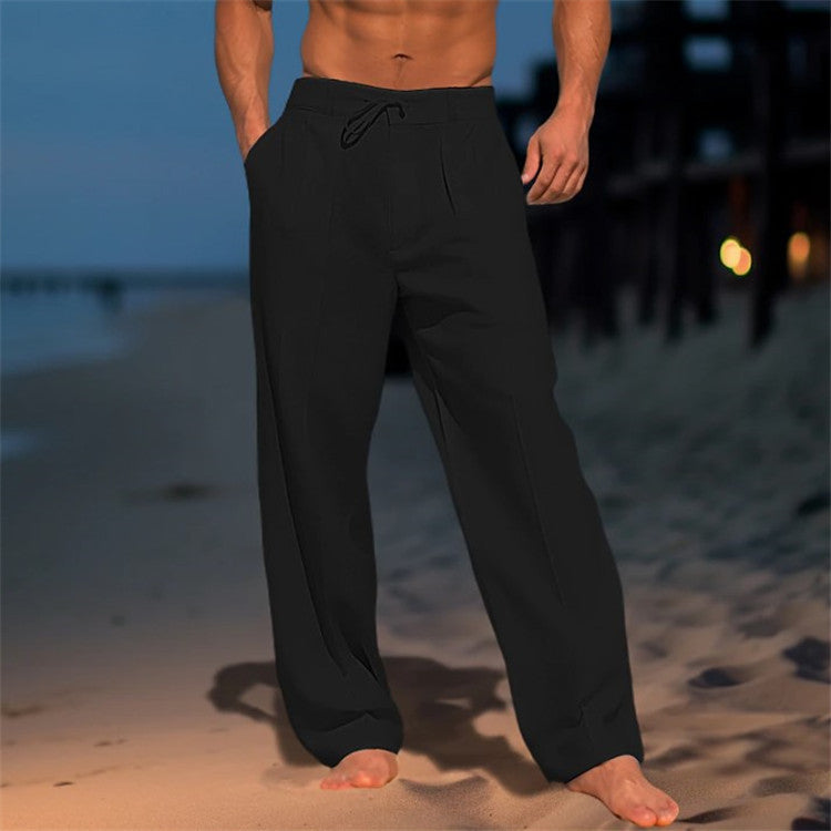 Linnen Relaxed Fit Chino voor Heren