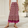 Yara | Boho Maxi Rok met Volumineuze Zoom en Elastische Taille voor Dames