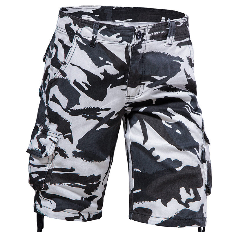 Camo Cargo Korte Broek met Flap-Zakken voor Heren