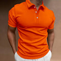 Slim Fit Poloshirt met Opstaande Kraag voor Heren