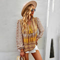 Stella | V-Hals Boho Blouse met Lange Mouwen voor Dames