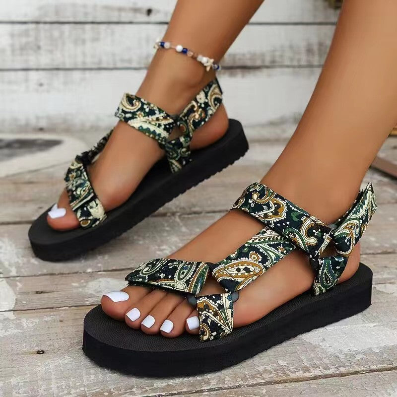 Yvette | Open Teen Sandalen met Verstelbare Bandjes voor Dames