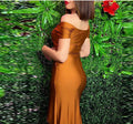 Off-Shoulder Maxi Jurk met Beinsplit voor Dames