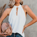 Mouwloze Halternek Blouse met Cut-Out voor Dames