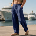 Linnen Straight Leg Pantalon voor Heren