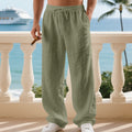 Linnen Straight Leg Pantalon voor Heren