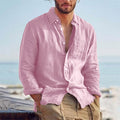 Linnen Button-Down Overhemd voor Heren