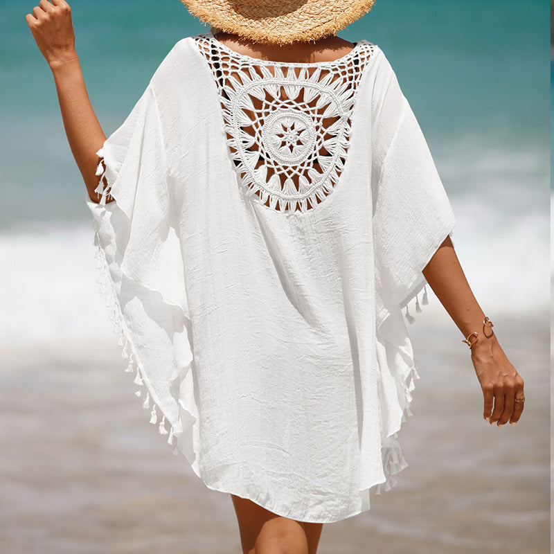 Crochet Strandjurk met Franjerand voor Dames