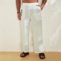 Linnen Relaxed Fit Pantalon met Zakken voor Heren