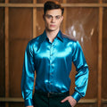 Satijnen Button-Down Overhemd voor Heren