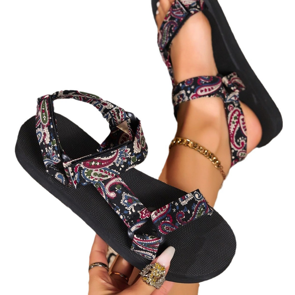 Yvette | Open Teen Sandalen met Verstelbare Bandjes voor Dames