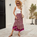 Yara | Boho Maxi Rok met Volumineuze Zoom en Elastische Taille voor Dames