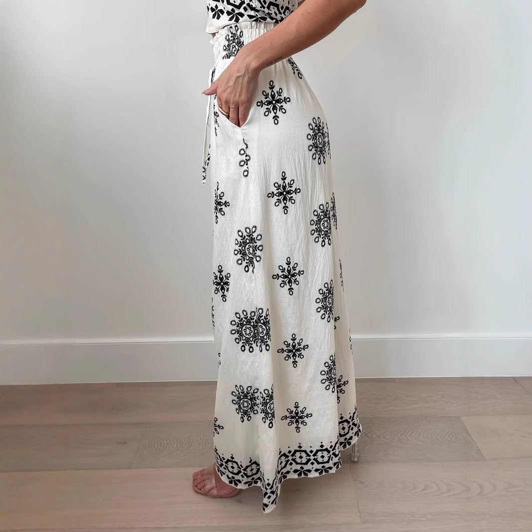 Lila | Boho Mouwloze Maxi Jurk met Embroidery voor Dames