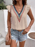 Iris | V-Hals Boho Blouse met Ruches voor Dames