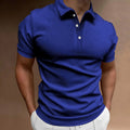 Slim Fit Poloshirt met Opstaande Kraag voor Heren