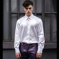 Satijnen Button-Down Overhemd voor Heren