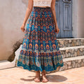 Maya | Boho A-Lijn Maxi Rok met Etnisch Patroon voor Dames