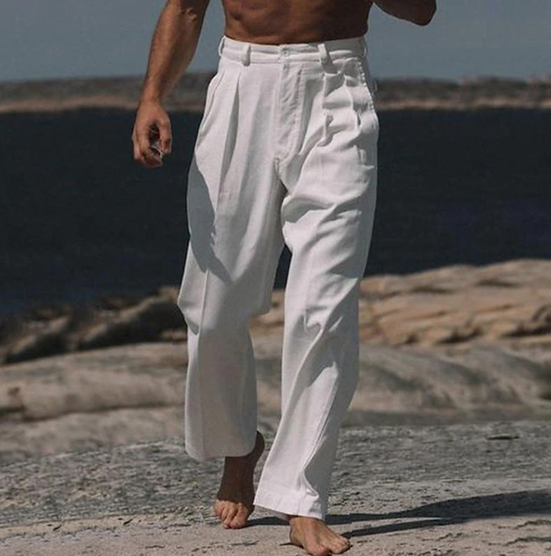 Linnen Wijde Pantalon voor Heren
