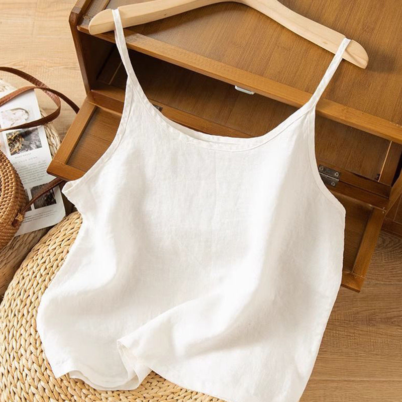 Lenia | Mouwloze Linnen Camisole Top voor Dames