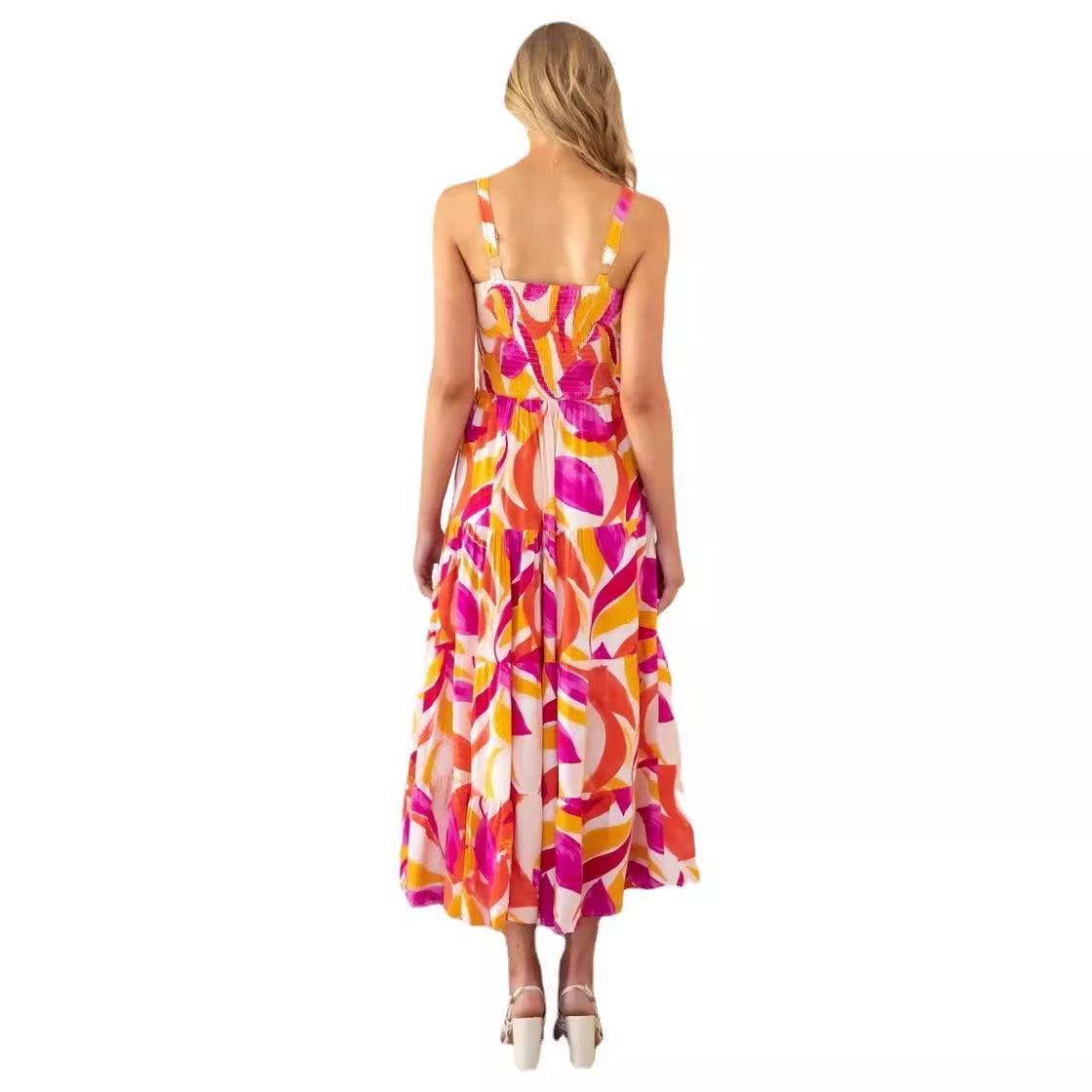 Talia | Bloemen Maxi Jurk met Elastische Taille Boho voor Dames