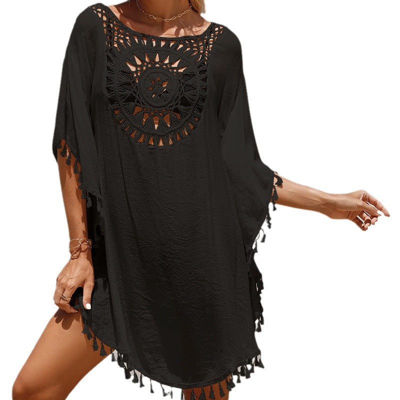 Crochet Strandjurk met Franjerand voor Dames