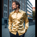 Satijnen Button-Down Overhemd voor Heren