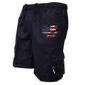 Cargo Korte Broek met Elastische Taille en Flap-Zakken voor Heren