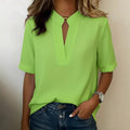 V-Hals Blouse met Cut-Out Details voor Dames