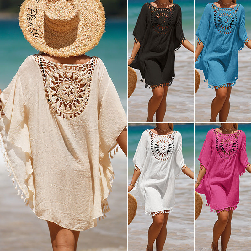Crochet Strandjurk met Franjerand voor Dames