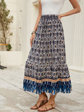 Yara | Boho Maxi Rok met Volumineuze Zoom en Elastische Taille voor Dames