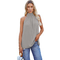 Mouwloze Blouse met Opstaande Kraag voor Dames