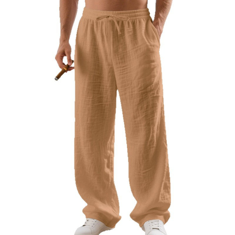 Linnen Straight Leg Pantalon voor Heren