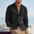 Linnen Button-Down Overhemd voor Heren