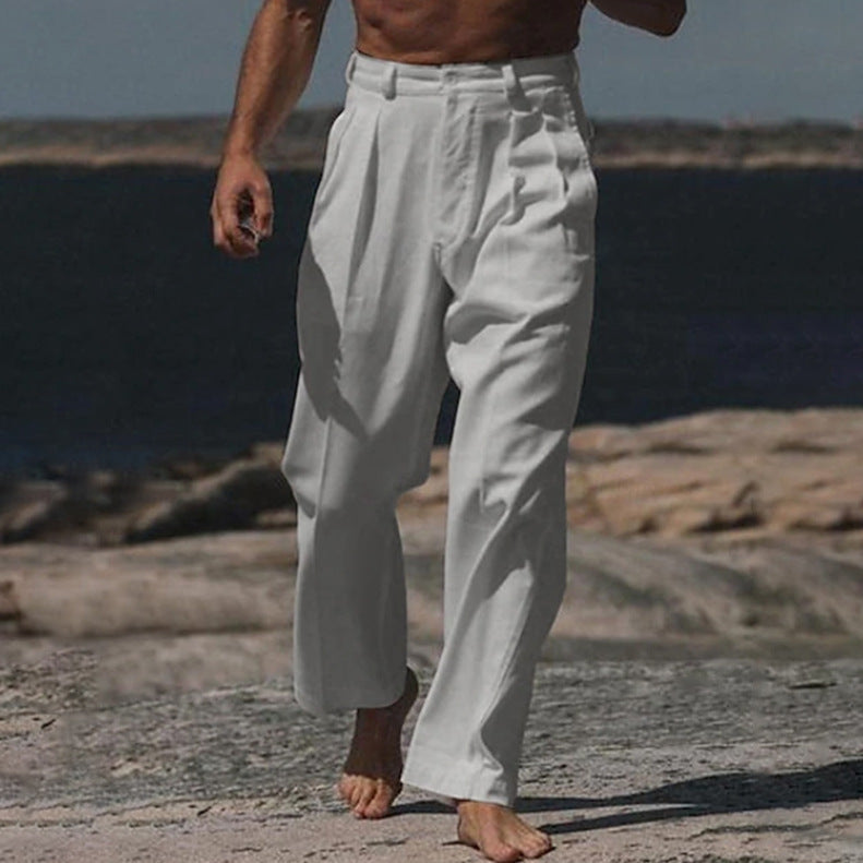 Linnen Wijde Pantalon voor Heren