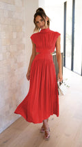 Mouwloze Maxi Jurk met Cut-Out voor Dames