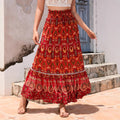 Maya | Boho A-Lijn Maxi Rok met Etnisch Patroon voor Dames