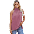 Mouwloze Blouse met Opstaande Kraag voor Dames