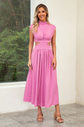 Maxi Jurk met Opstaande Kraag en Cut-Out Details voor Dames